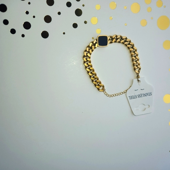 Bracelet 18Gold and Stainless Steel - Picture 1 of 2